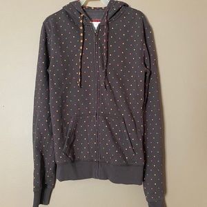 Brown Polka Dot Aeropostale Sweater, Size Small